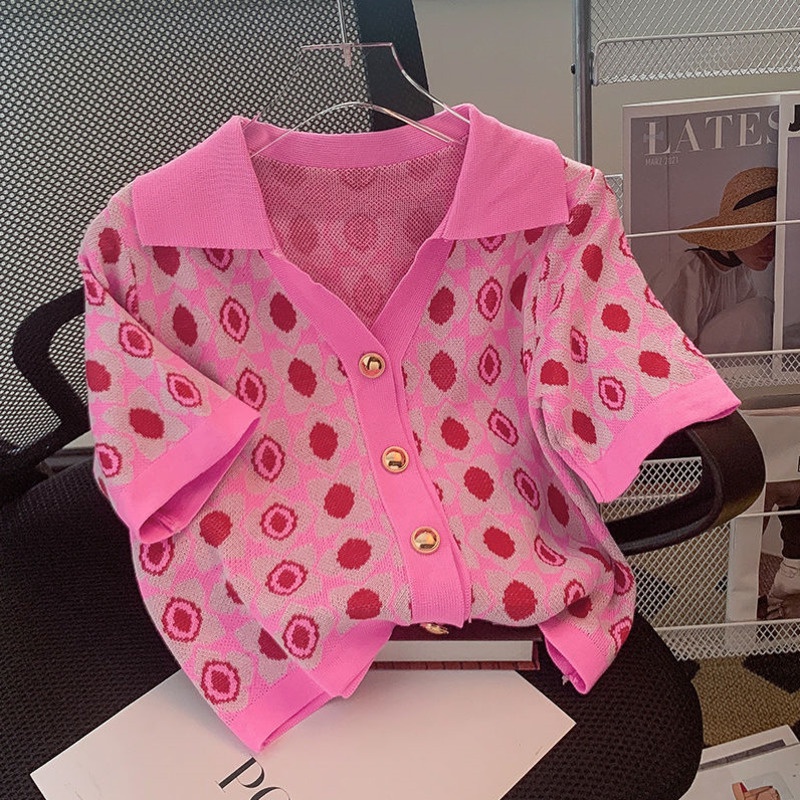 Áo polo Ngắn Tay Phong Cách Hàn Quốc Thiết Kế Mới Cho Nữ