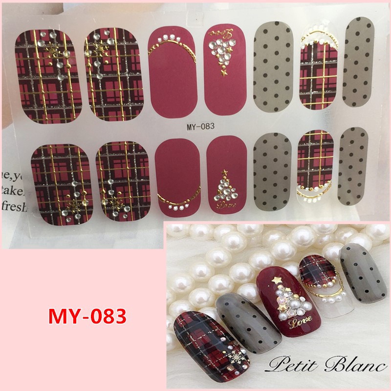 Sticker đính kim cương nhiều màu 3D DIY để trang trí móng MY082-090