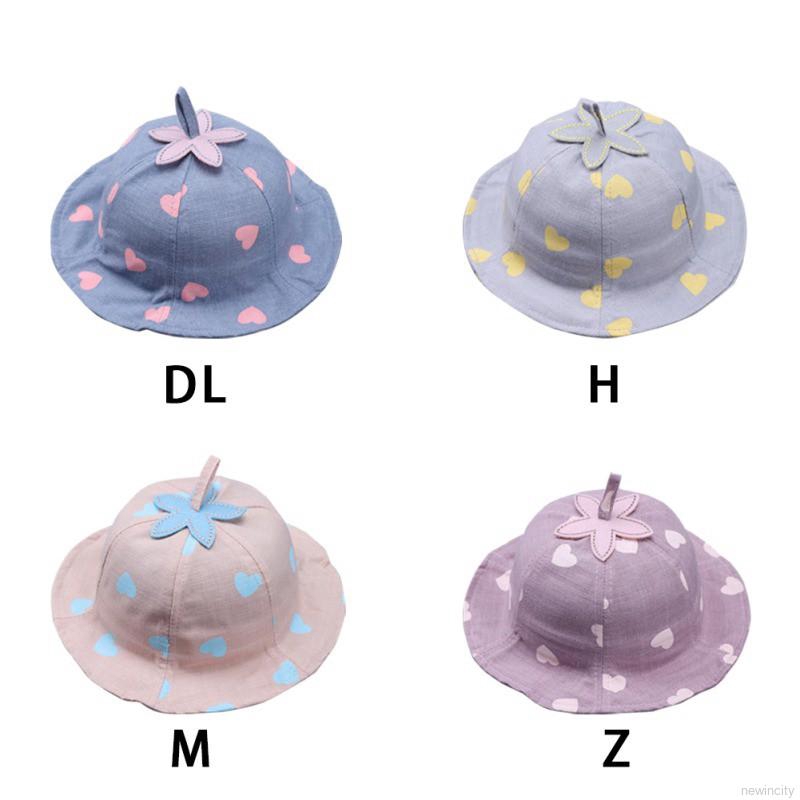 Nón bucket hoạ tiết trái tim phong cách Hàn Quốc đáng yêu cho bé
