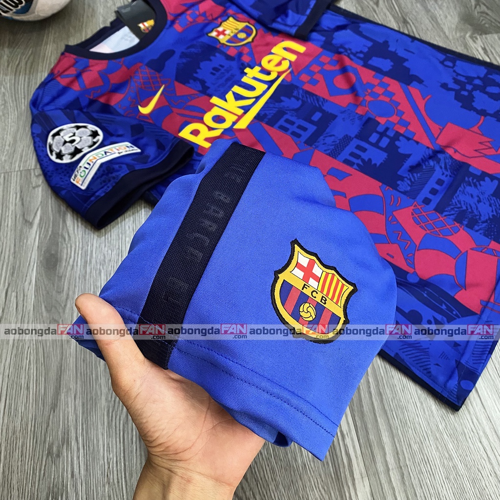 Bộ Quần Áo Đá Banh Barca 2022 - Áo Đá Banh Thái Lan (tặng patch tay C1 60k)