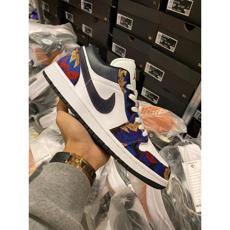 Giày air jordan 1 low nothing but net tiêu chuẩn(thổ cẩm) GIẢM GIÁ 20 % !!! .