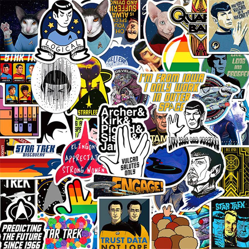 ❉ Star Trek Series 04 Stickers ❉ 50Pcs/Set DIY Fashion Luggage Laptop Skateboard Doodle Decals Stickers