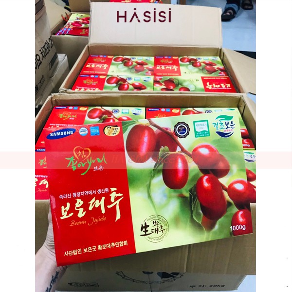 Táo Đỏ Sấy Khô Hàn Quốc Boeun Jujube (Hộp 1kg)