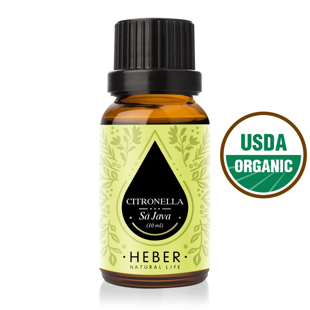 Tinh Dầu Sả Java - Citronella Heber Natural Life, Cao Cấp Nhập Khẩu, Thiên Nhiên Nguyên Chất, Chai 10ml/30ml/50ml