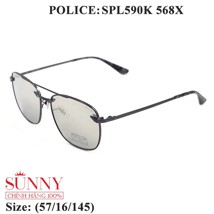 Kính mát Police chính hãng SPL590K màu sắc thời trang, thiết kế dễ đeo bảo vệ mắt