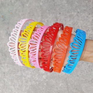 Bờm cài tóc nhựa vương miện 2 (được chọn màu)