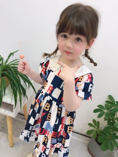Váy cổ sen vải đũi