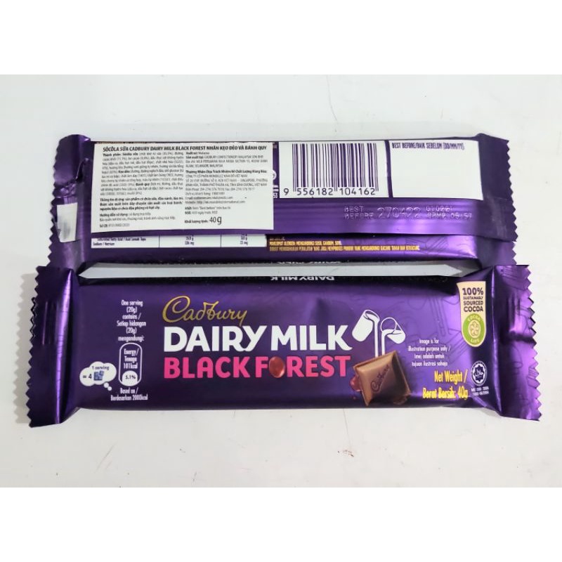 (10tặng 1) Socola sữa Cadbury Dairy Milk thanh 40gram
