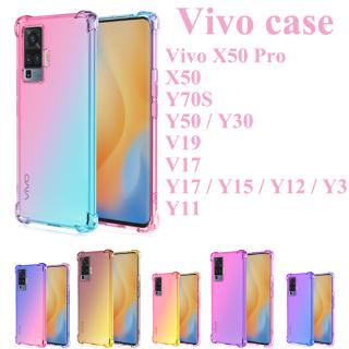 Ốp lưng chuyển màu VIVO X50 Pro Y70S Y50 Y30 V19 V17 Y17 Y3 Y15 Y12 Y11 Ốp lưng túi khí đầy màu sắc Vỏ điện thoại di động TPU mềm