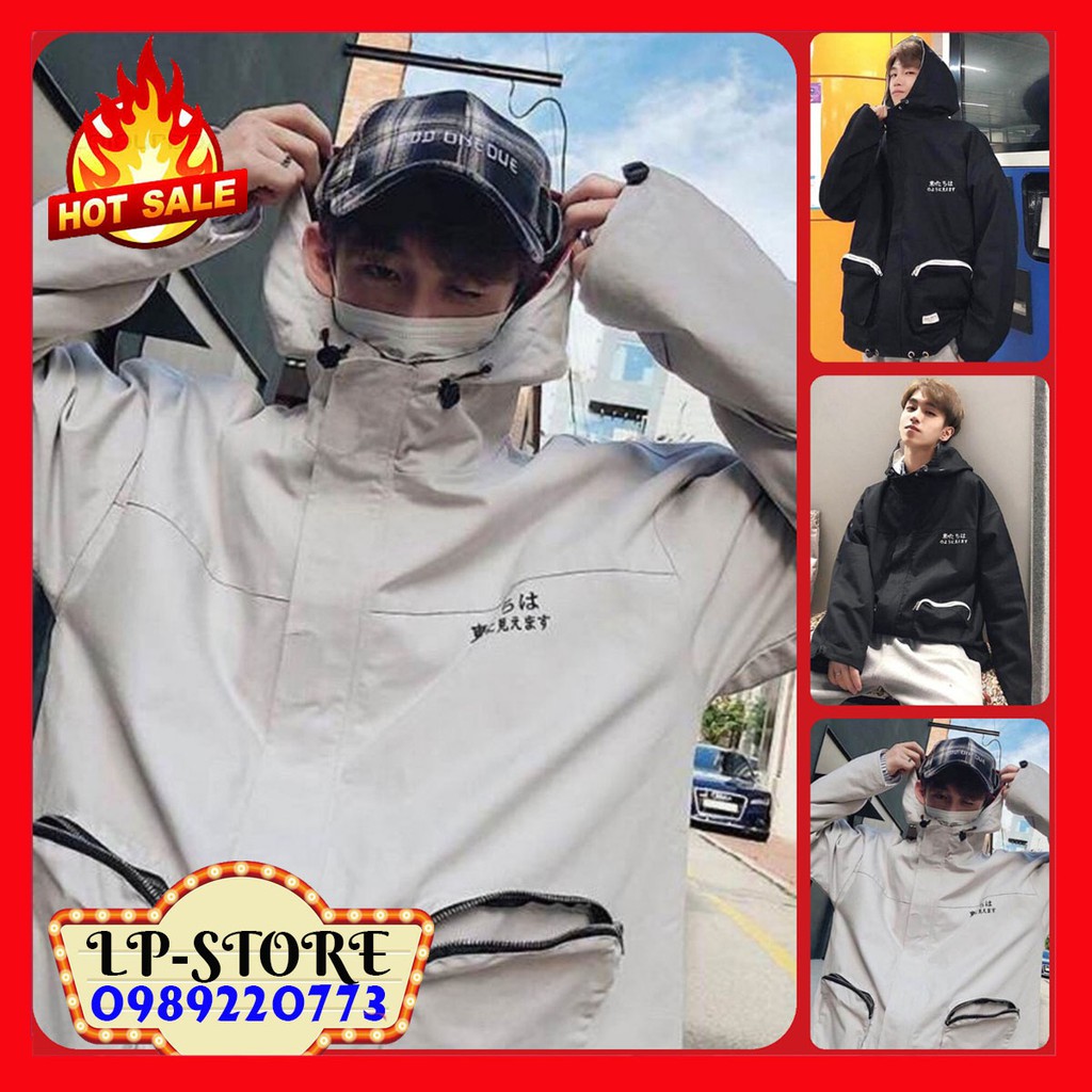 Áo Khoác Kaki In Basic 2 Màu ( có form rộng XL )