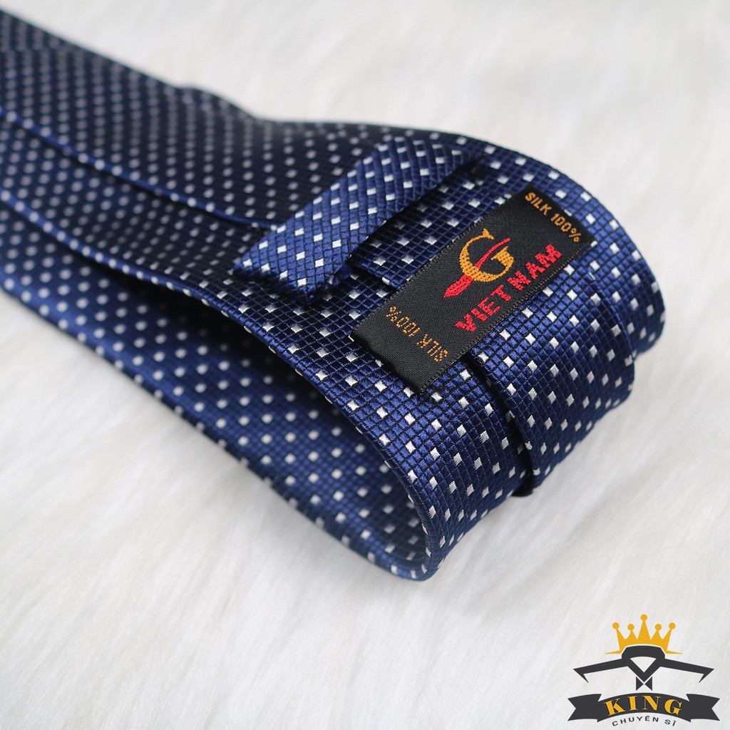Mặc gì đẹp: Đẹp với Cà vạt nam KING, caravat chấm bi công sở và chú rể vải lụa cao cấp giá rẻ C052