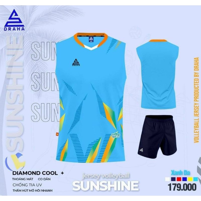 BỘ QUẦN ÁO BÓNG CHUYỀN NAM NỮ SUNSHINE -  SÁT NÁCH