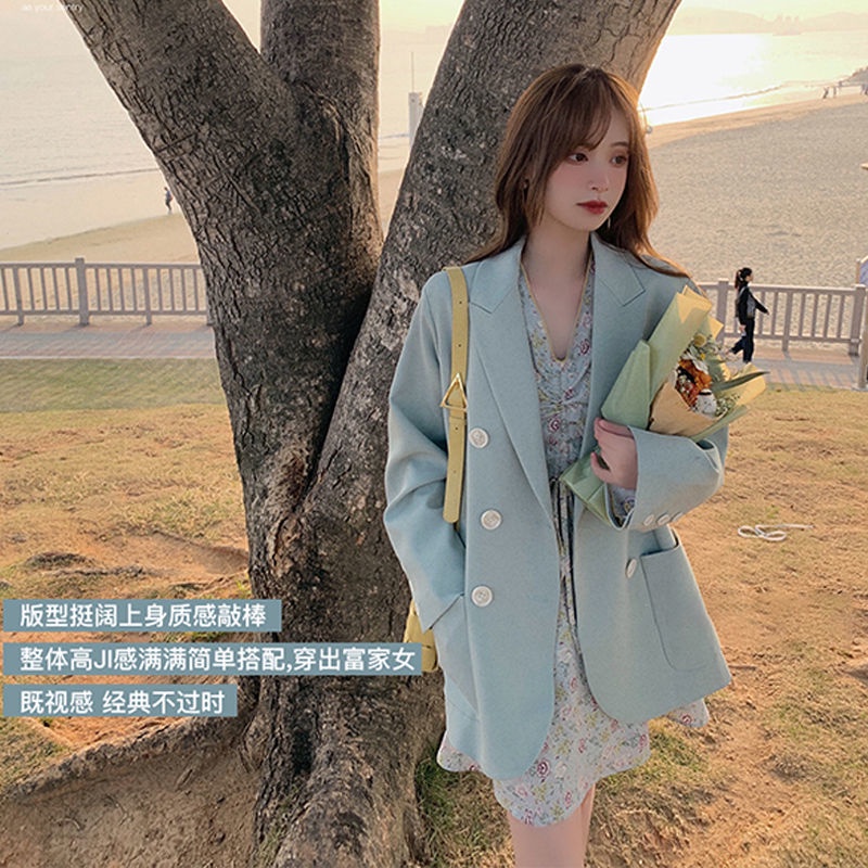 Áo khoác mỏng màu xanh dương phong cách mới dành cho nữ size s-3xl 2021