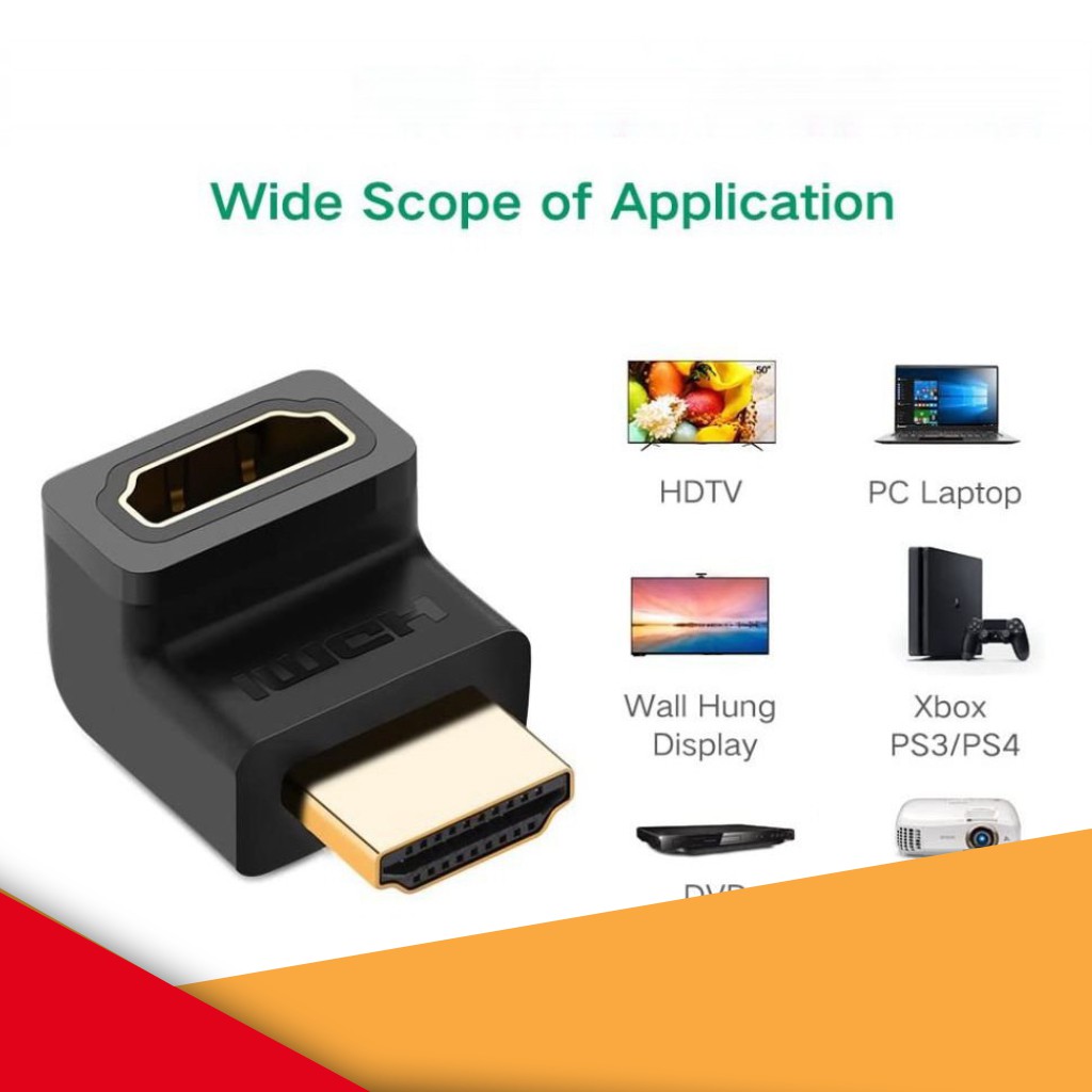 Đầu nối HDMI vuông góc 90 độ Ugreen 20110 chính hãng bảo hành 18 tháng