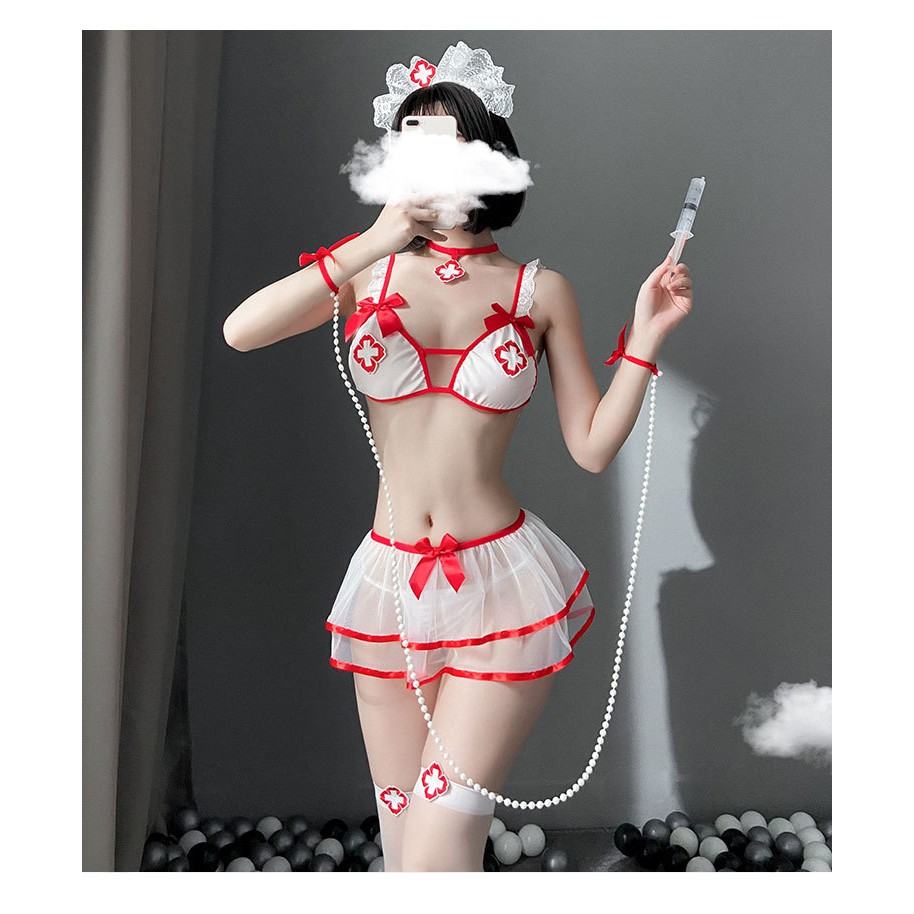 Đồ ngủ sexy Cosplay y tá 2 mảnh mỏng gợi cảm | BigBuy360 - bigbuy360.vn