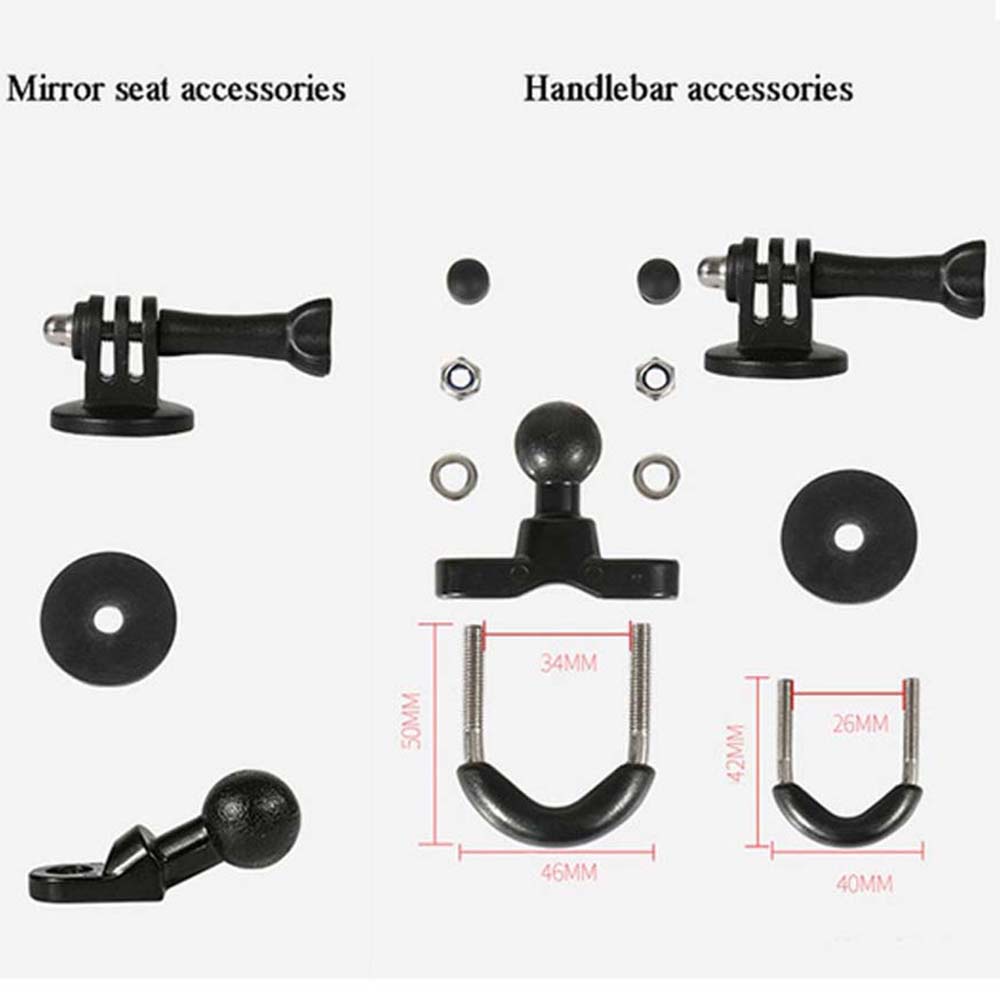 Aaron1 Giá Đỡ Camera Gắn Tay Lái Xe Máy Bằng Hợp Kim Nhôm 1 / 4