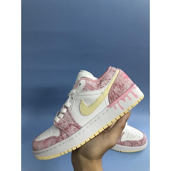 (surucara)(Sale Sốc) Giày Jordan low one hồng kem chảy bản sc