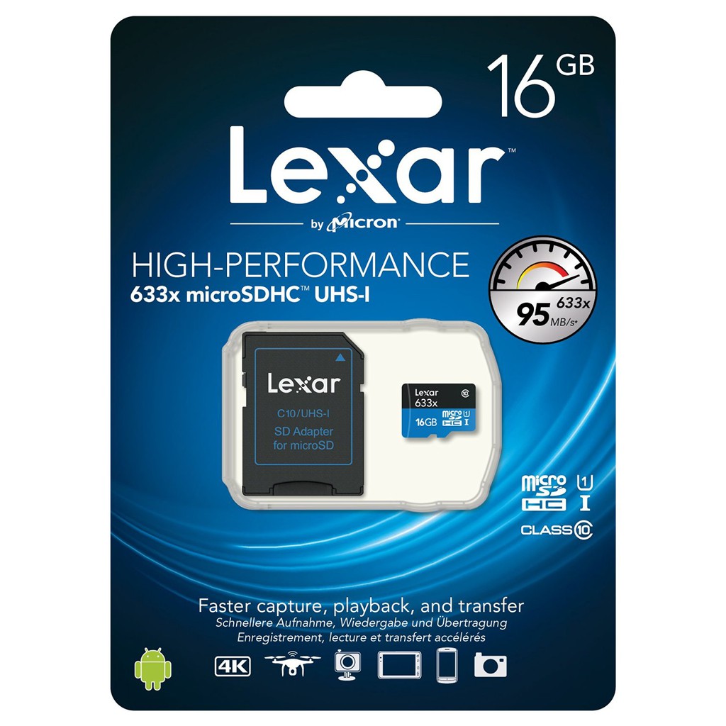 Thẻ nhớ microSDHC Lexar 300x 16GB vs 32GB UHS-I/U1