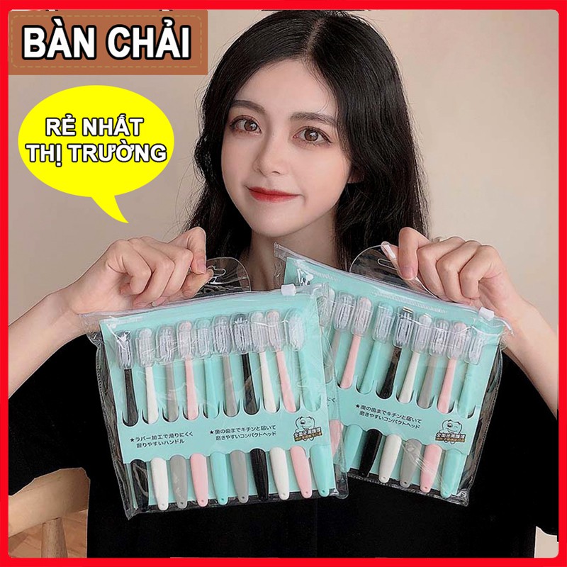 [10 CHIẾC]Bàn chải đánh răng⭐bàn chải lông nềm bàn chải đánh răng cho bé lông nềm MIX 5 màu BC01 SALE