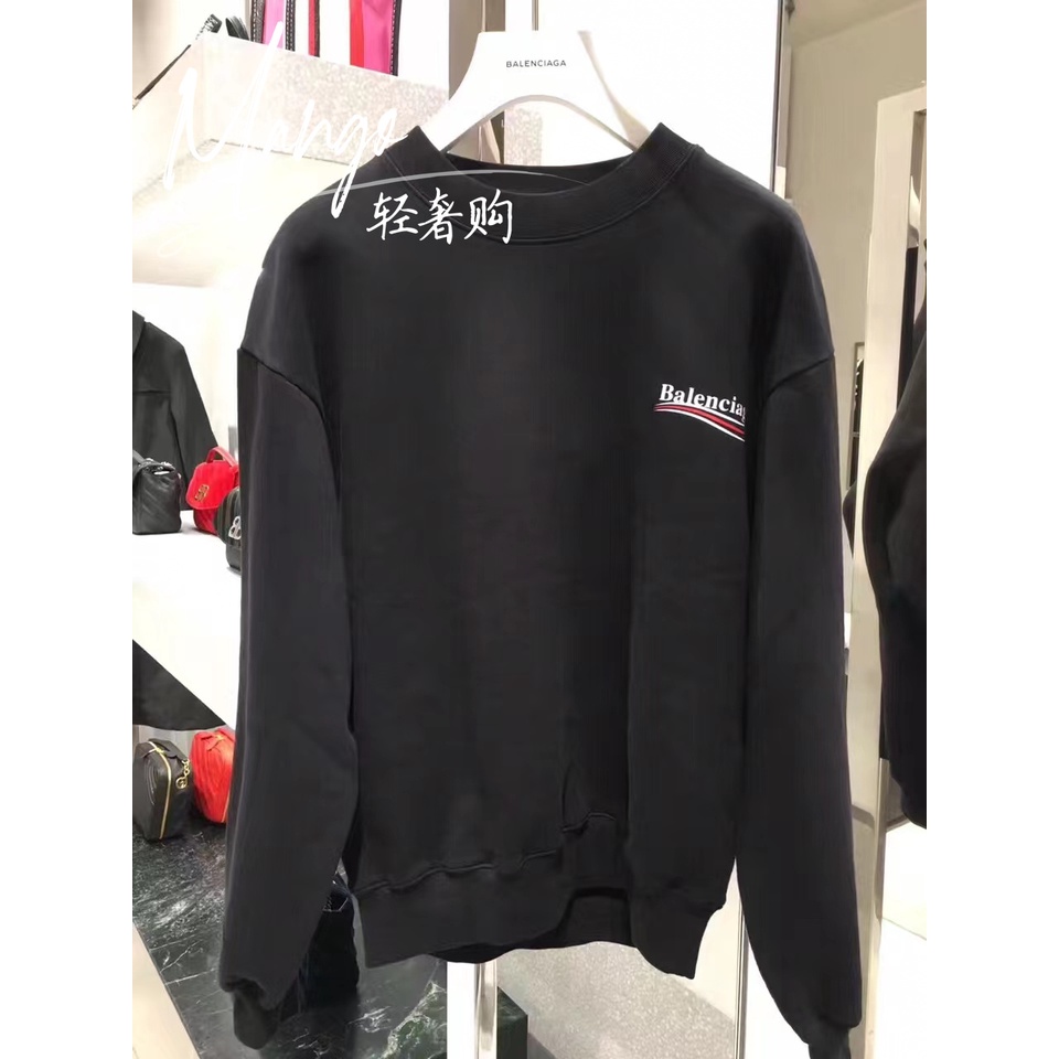 Áo Sweater Balenciaga Tay Dài Cổ Tròn In Chữ Và Cola Thời Trang Cho Nam Và Nữ