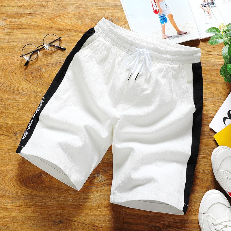 Quần Đùi Thun Nam Kẻ Sọc In Chữ I DREW Dáng Thể Thao Trẻ Trung Năng Động Zenkocs3 SHORTS NAM 051