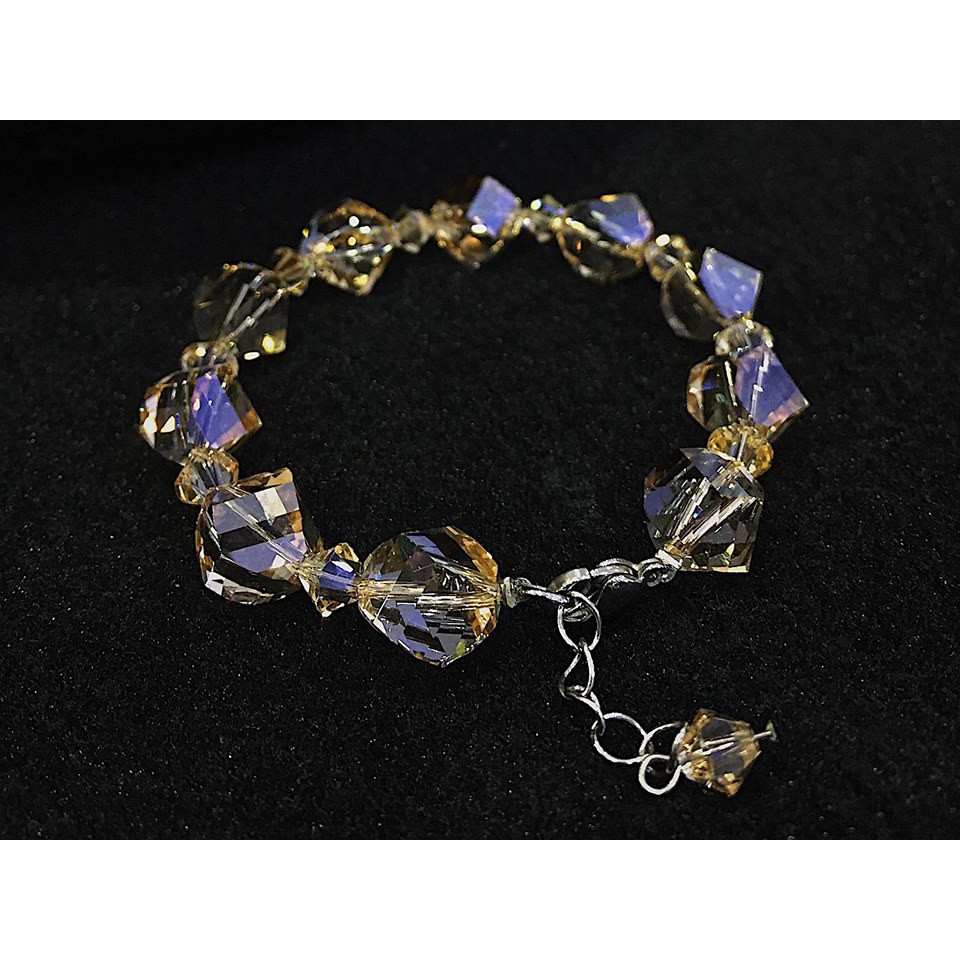 Lắc tay pha lê hạt lựu 12mm