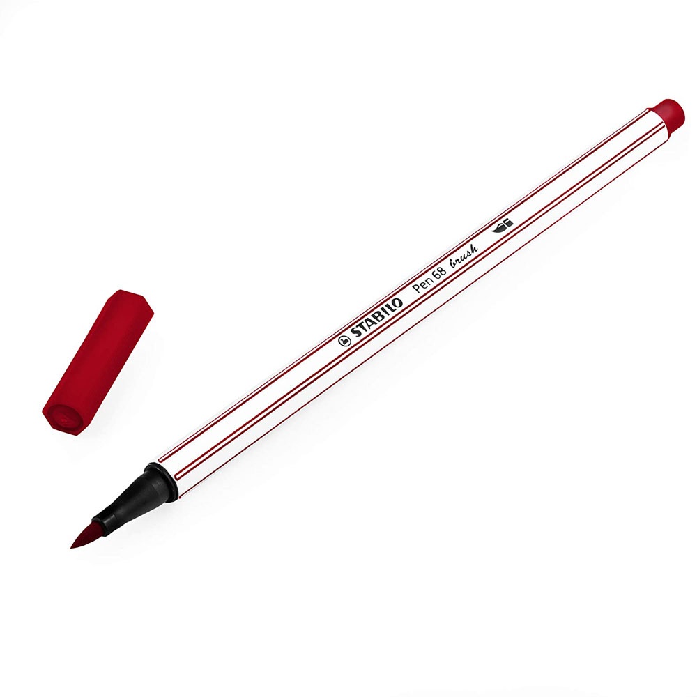 Bút lông Stabilo brush ĐỎ TÍA PN68BR-19