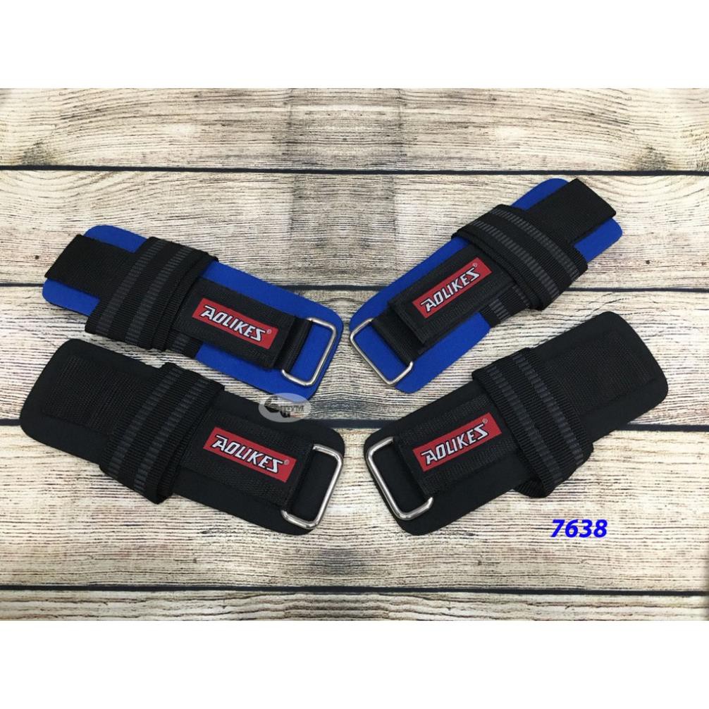 2 chiếc Dây Kéo Lưng có điệm Kết Hợp Quấn Cổ Tay Aolikes phụ kiện Gym thể thao Aolikes 7638
