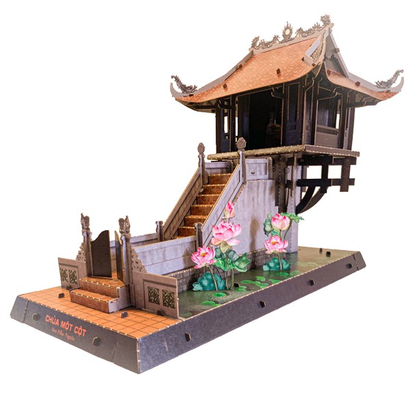 Mô Hình Lắp Ráp 3D Chùa Một Cột The One Pillar Pagoda