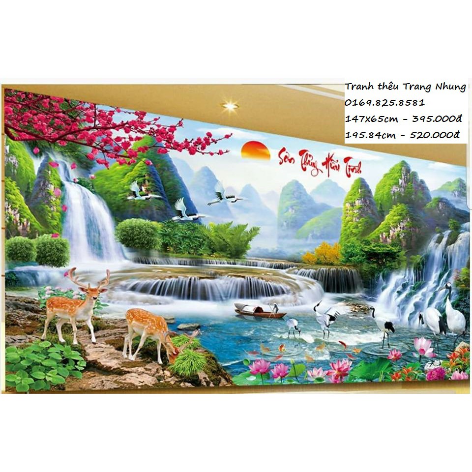 Tranh thêu Sơn thủy hữu tình Fj0777