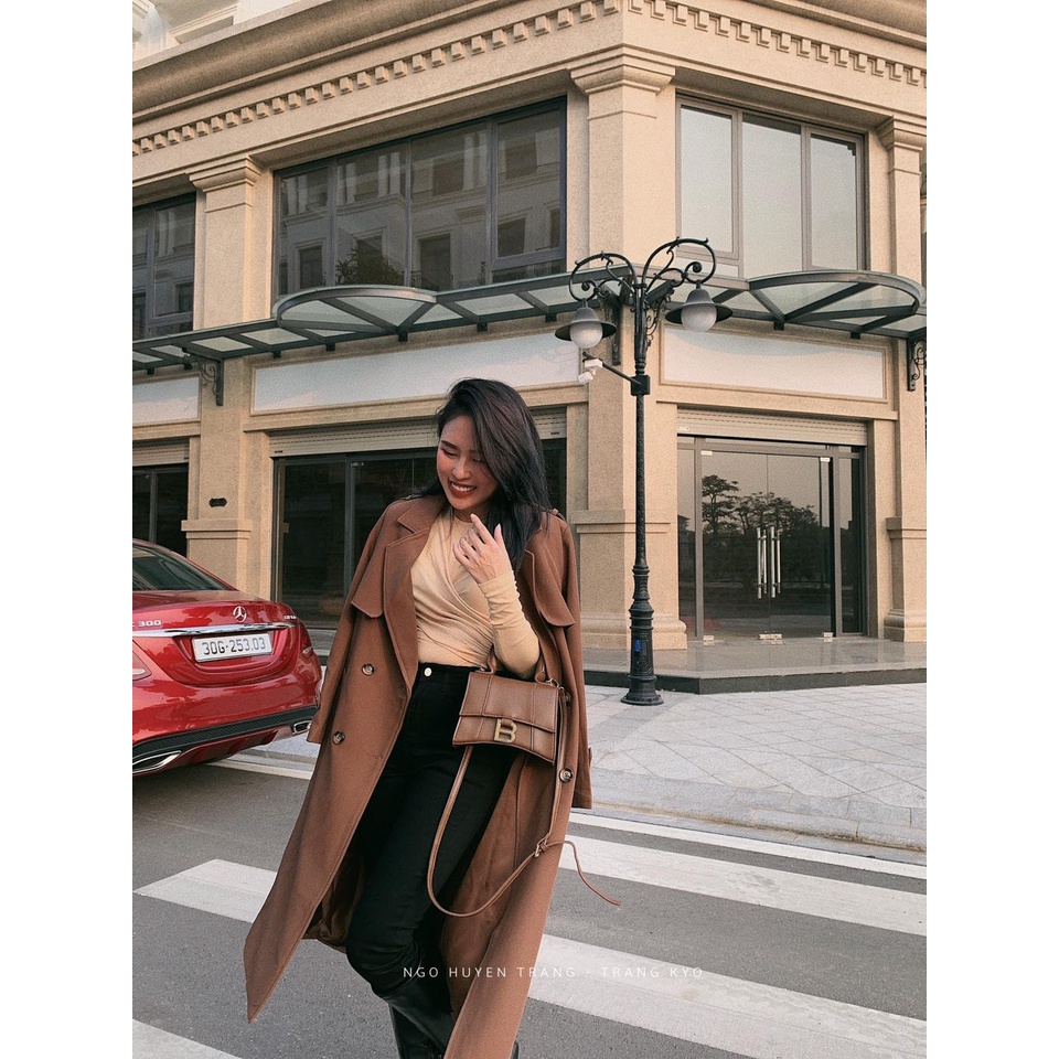 Áo măng to ( Manto ) dáng dài cổ 2 ve kèm đai chất kaki dày dặn hàng QC cao cấp loại 1 - Ảnh chính chủ Ngô Huyền Trang | BigBuy360 - bigbuy360.vn