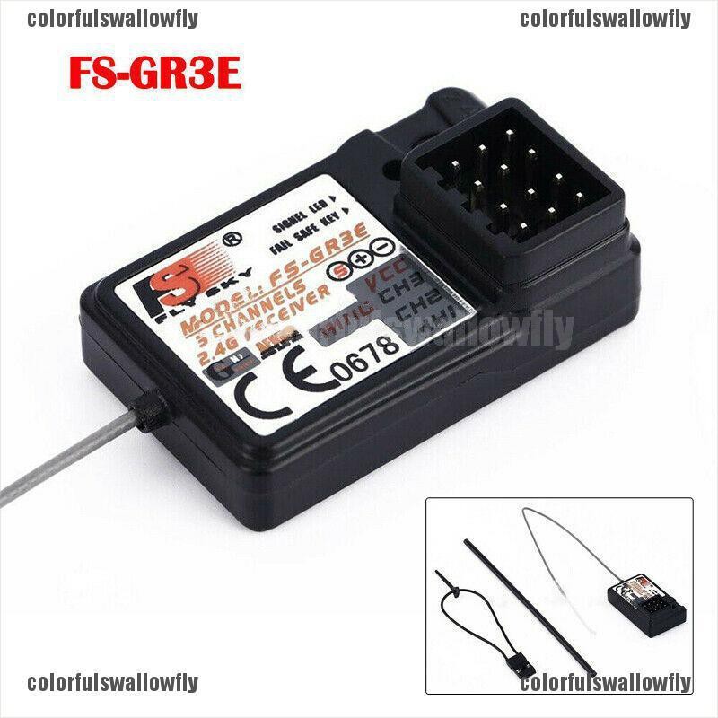 Colorfulswallowfly FS-GR3E Flysky Upgraded 3 Channel 2.4G Receiver GT3B GR3C Fr RC Car Truck Boat CSF