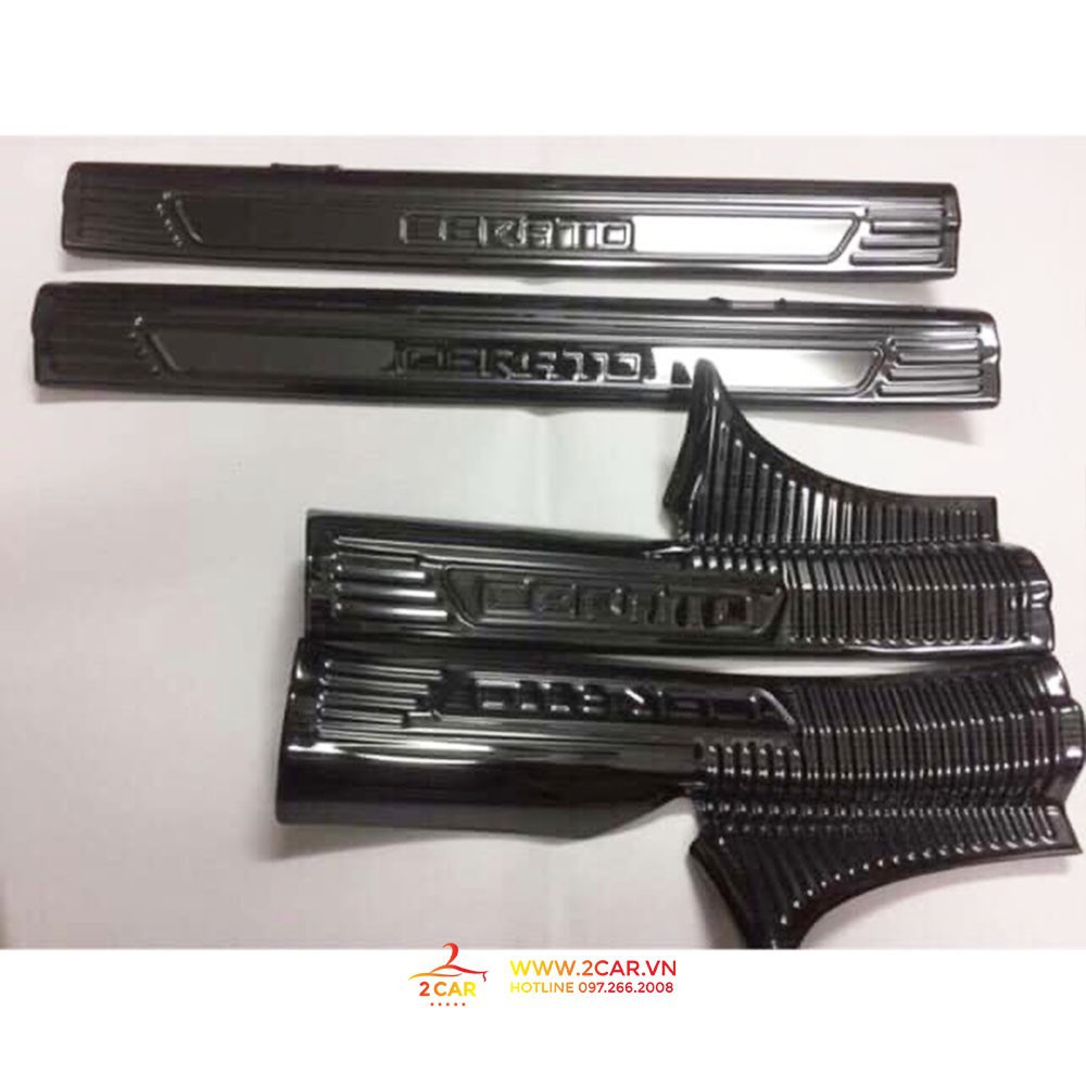 [Mã LIFEAU5SALE giảm 20k đơn 50k] Ốp Bậc Cửa, nẹp bước chân Xe Kia CERATO 2016-2018, 2019-2021 chất liệu Titan