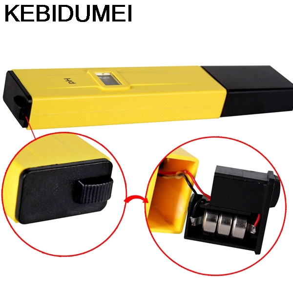 Set bút đo độ pH kỹ thuật số tiện lợi thước đo 0.0-14.0pH cho bể cá kèm phụ kiện