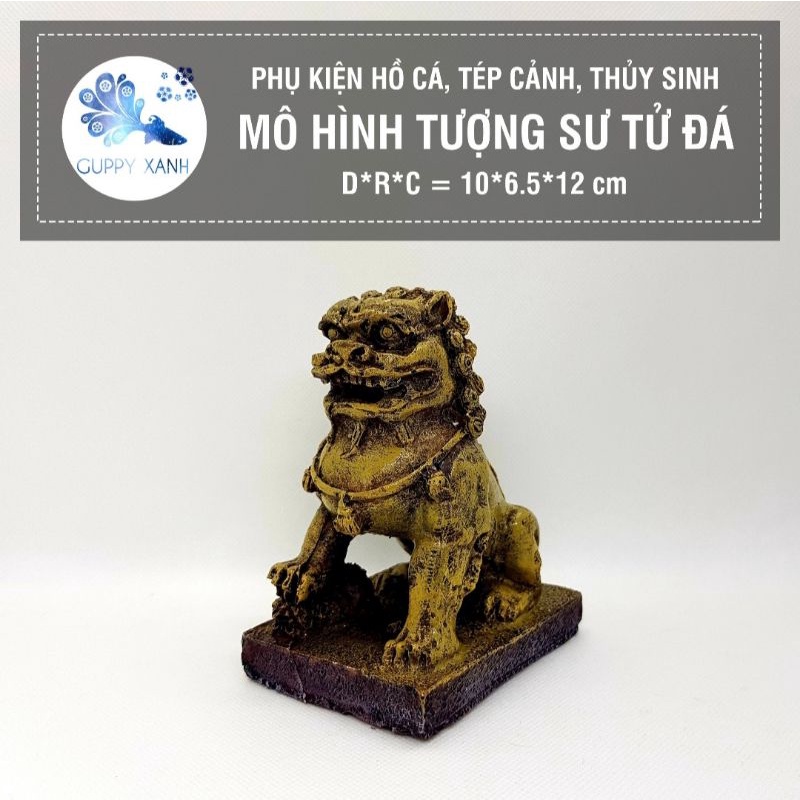 Mô hình tượng sư tử set up hồ thủy sinh