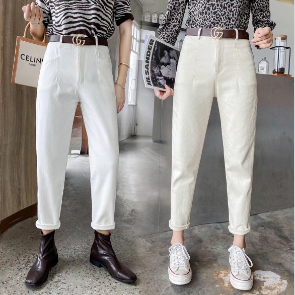 Quần dài ống đứng vải nhung thời trang cho nữ | BigBuy360 - bigbuy360.vn