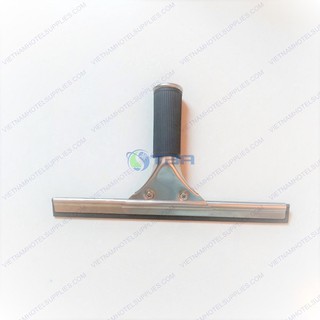 Tay cầm gạt lau kính inox lưỡi cao su 25cm