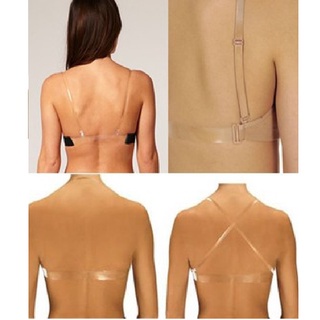 Bộ 2 dây áo ngực trong suốt mềm dẻo móc nhựa có thể điều chỉnh kích thước, dây quai áo lót, dây áo con sợi dẹp tiện ích