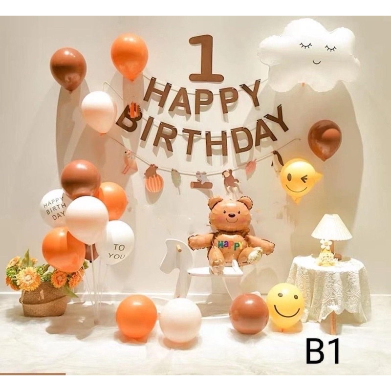 Set trang trí Sinh Nhật cho bé phong cách Hàn Quốc