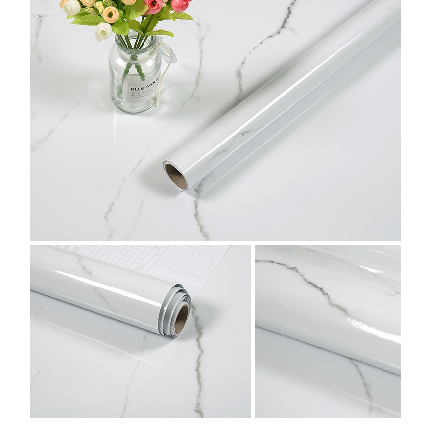 Decal tráng nhôm cách nhiệt đá hoa cương vân sợi khổ 60cm keo sẵn bóc dán (giá bán 1m dài)