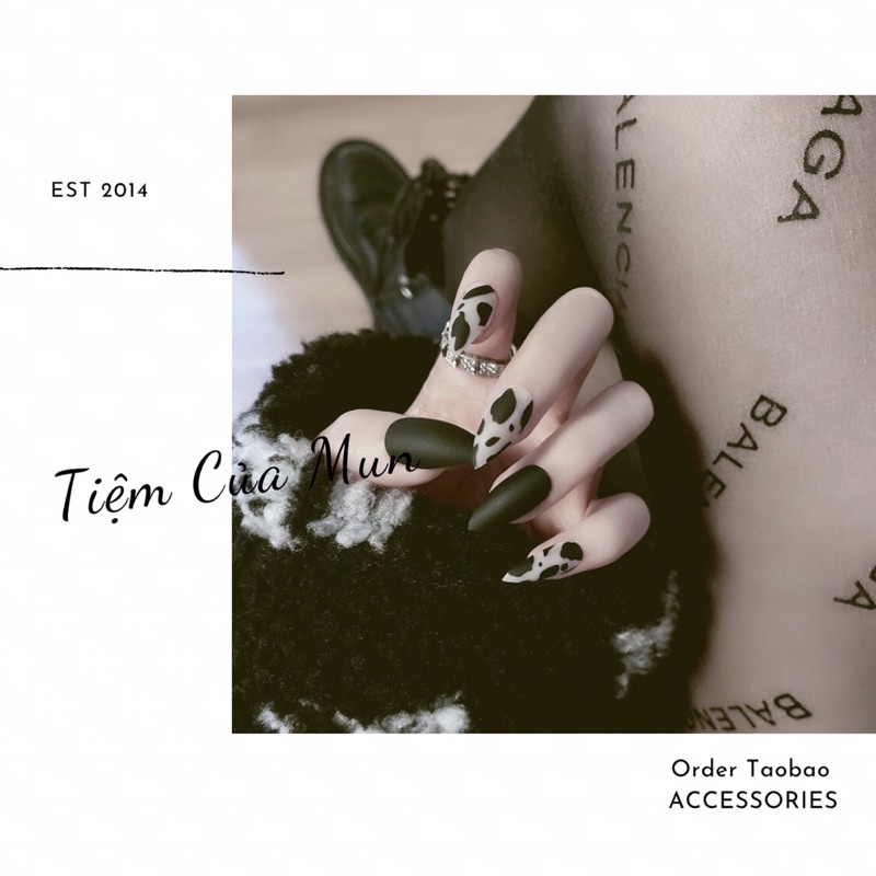 Set 24 móng giả tặng kèm keo dán