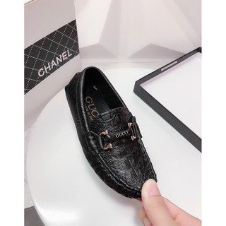 [MẪU MỚI VỀ] Giày Moka G.U.C.C.I cho bé trai/Giày lười da mềm {Phom To}