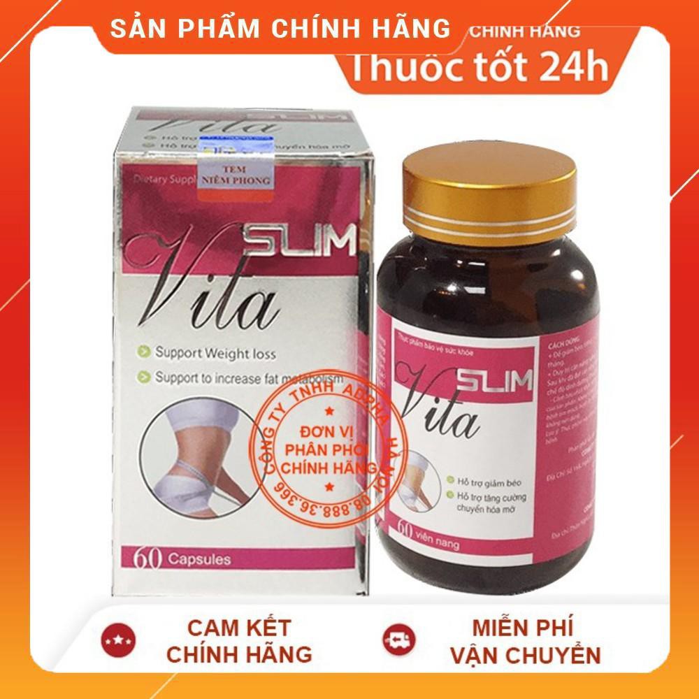 Viên uống giảm cân Slim Vita CHÍNH HÃNG Tặng Kèm Mặt Nạ Ủ Trắng Da Mặt
