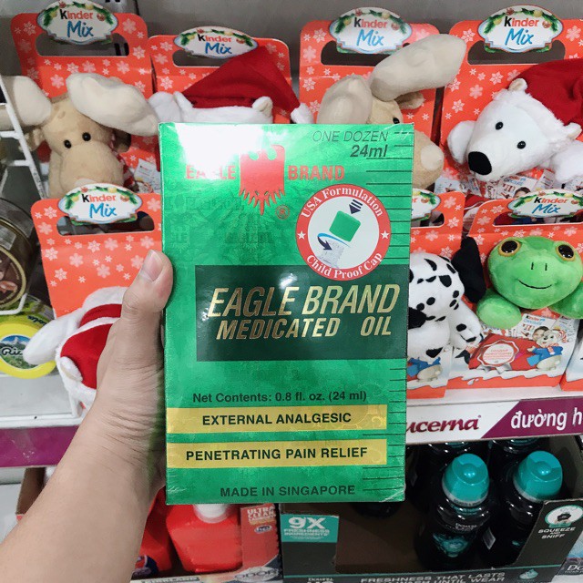 Dầu Con Ó Mỹ Chai 24ml Đủ 3 Màu Xanh - Trắng - Vàng Hàng nhập mỹ 2 nắp