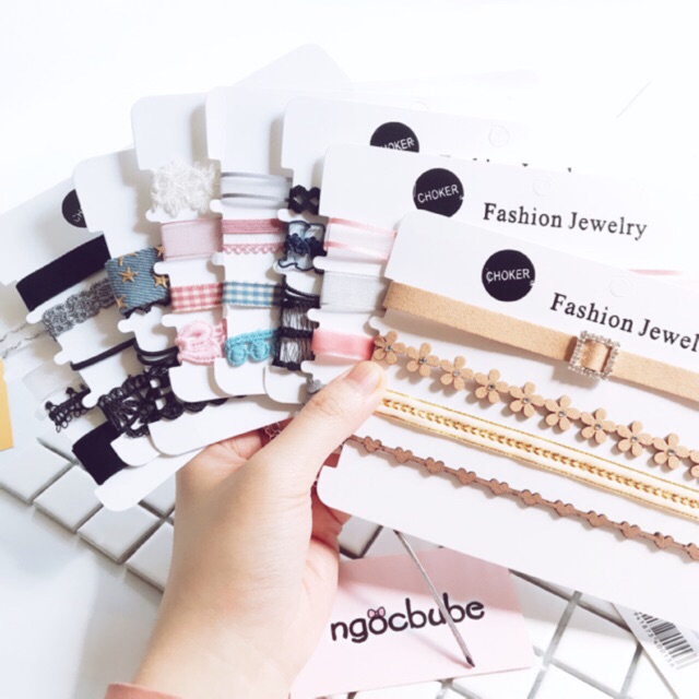 Set 4 CHOCKER phối màu siêu lạ cho cô nàng cá tính