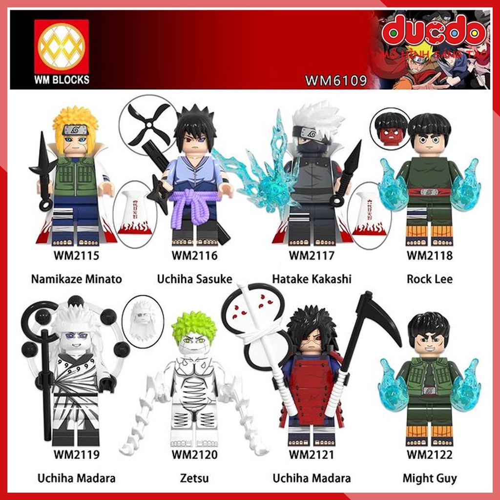 Minifigures các nhân vật Naruto, Zetsu, Madara, Kakashi - Đồ chơi Lắp ghép Xếp hình Mô hình Mini WM WM6109