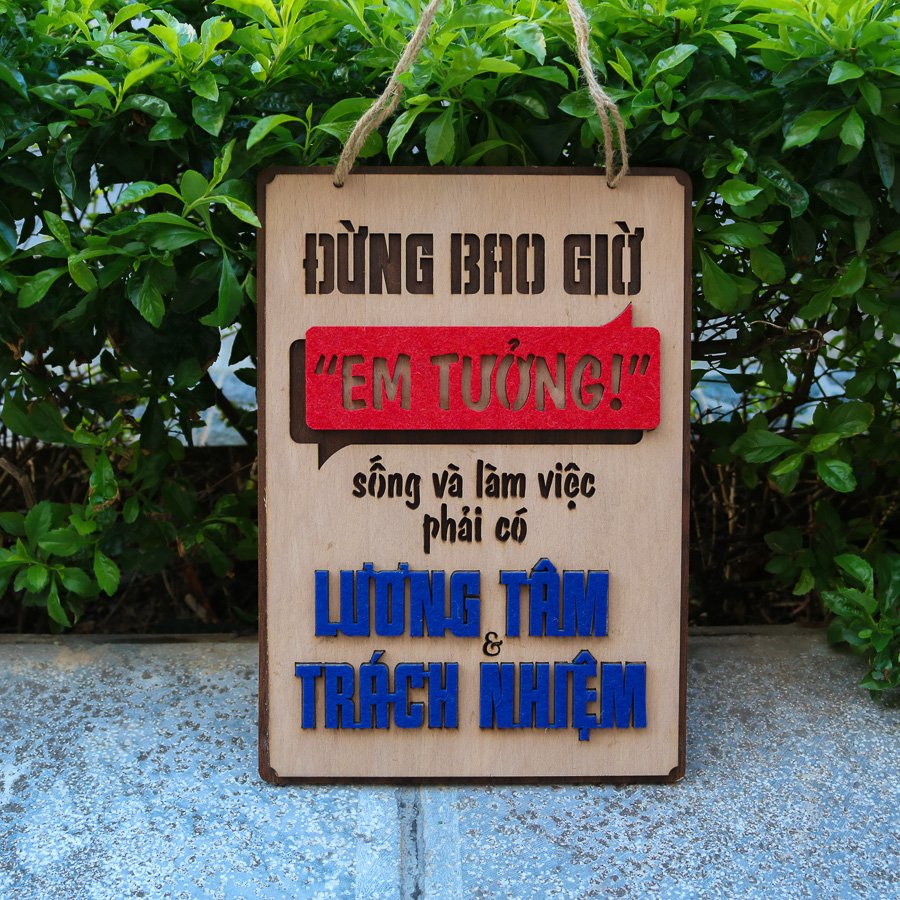 Trang trí Bảng gỗ tạo động lực - khẩu hiệu, slogan