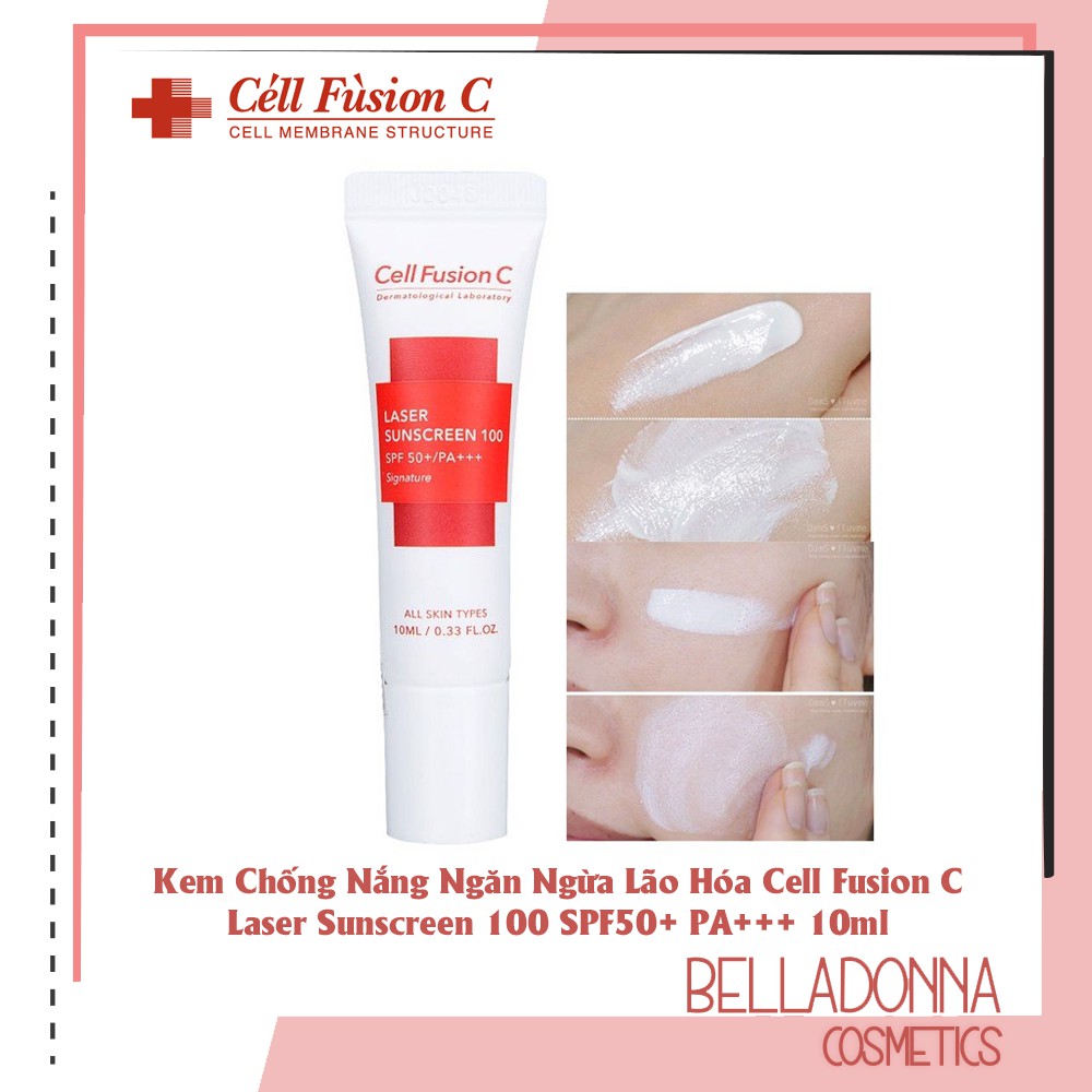 [Mẫu Mới] Kem Chống Nắng Ngăn Ngừa Lão Hóa Cell Fusion C Laser Sunscreen 100 SPF50+ PA+++ 10ml