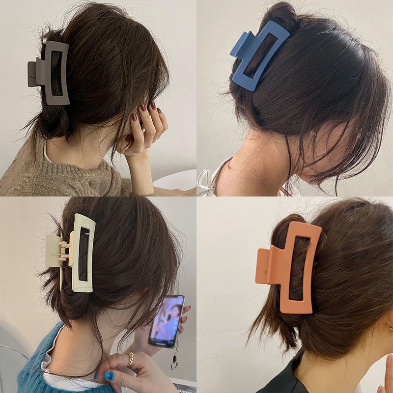 Kẹp tóc ST.KUNKKA hình cá mập cỡ lớn đơn giản phong cách Hàn Quốc thời trang cao cấp