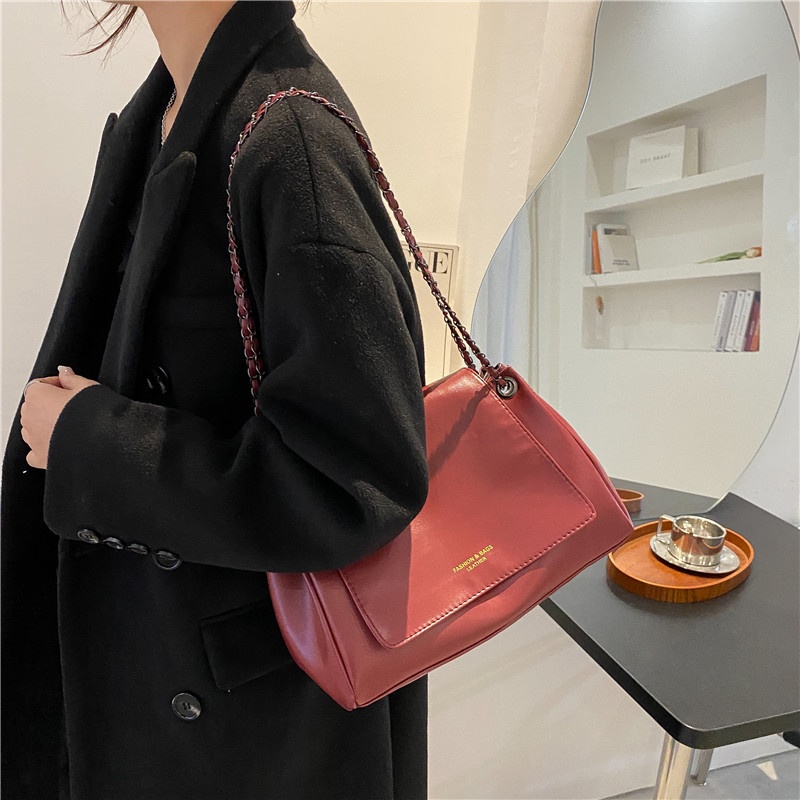 Túi tote Đeo Vai Cỡ Lớn Thời Trang Thu Đông Phong Cách Retro 2022